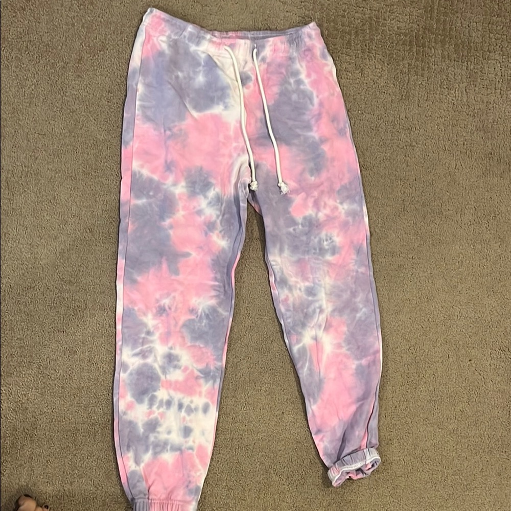 Tie-Dye Joggers - Pink and Purple